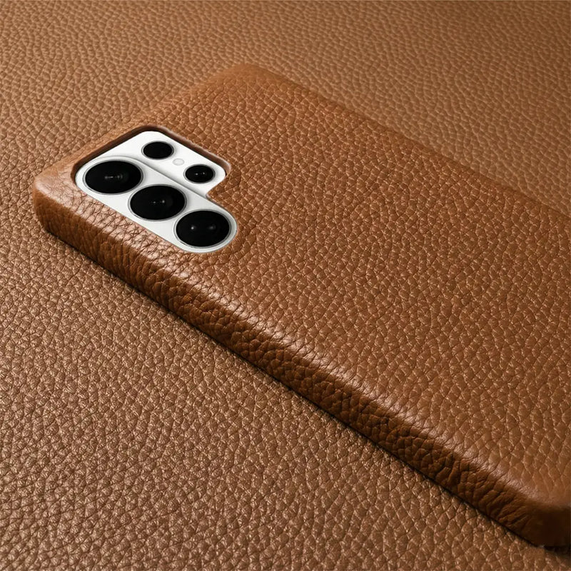 galaxy s26 ultra pebble leather case Brown color 1