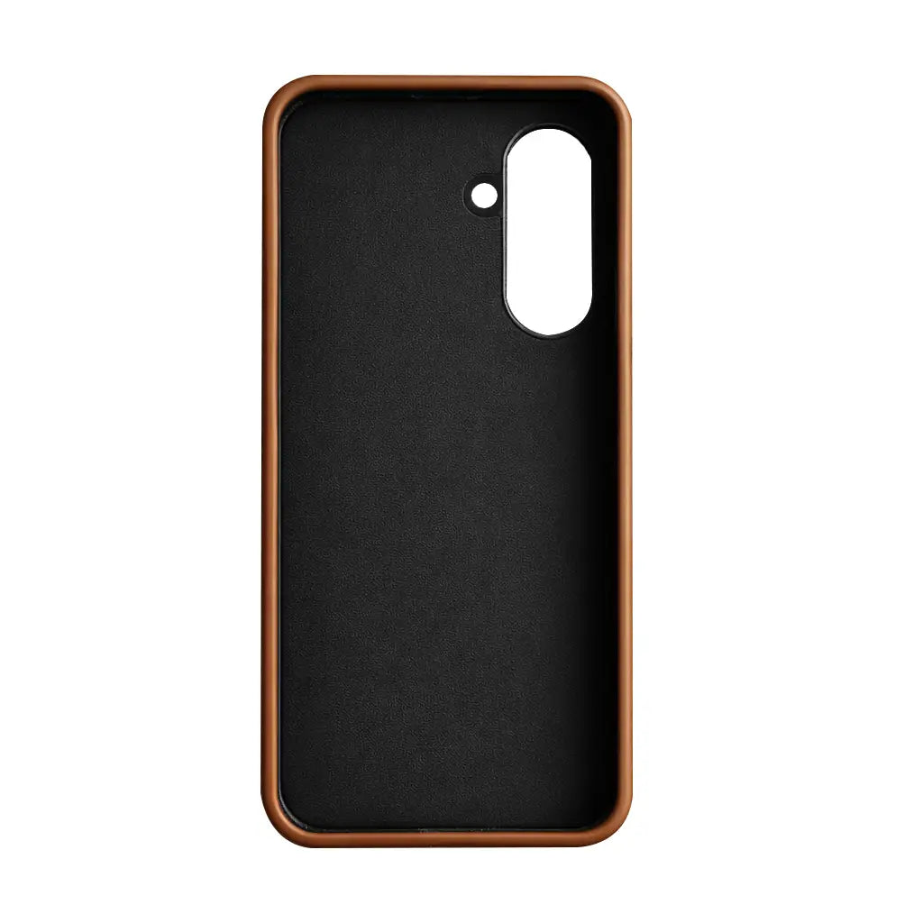 Samsung Galaxy S26 Plus Full-Grain Premium Genuine Leather Case (Brown) + MagSafe fabric laing