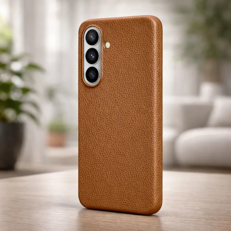 Samsung Galaxy S26 Plus Full-Grain Premium Genuine Leather Case (Brown) + MagSafe outdoor look
