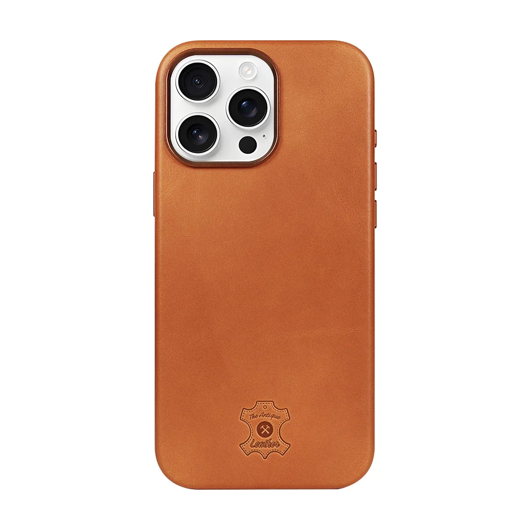 brown iPhone 16 Pro Max leather case main
