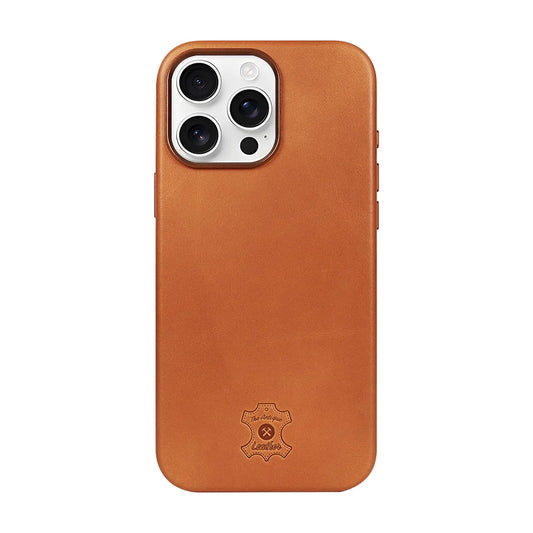 brown iPhone 16 Pro Max leather case main