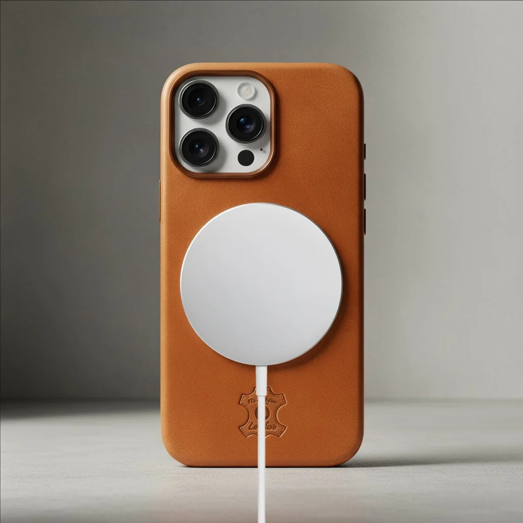 brown iPhone 16 Pro Max leather case With magsafe