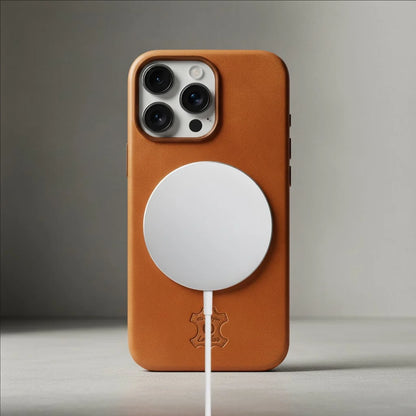 brown iPhone 16 Pro Max leather case With magsafe