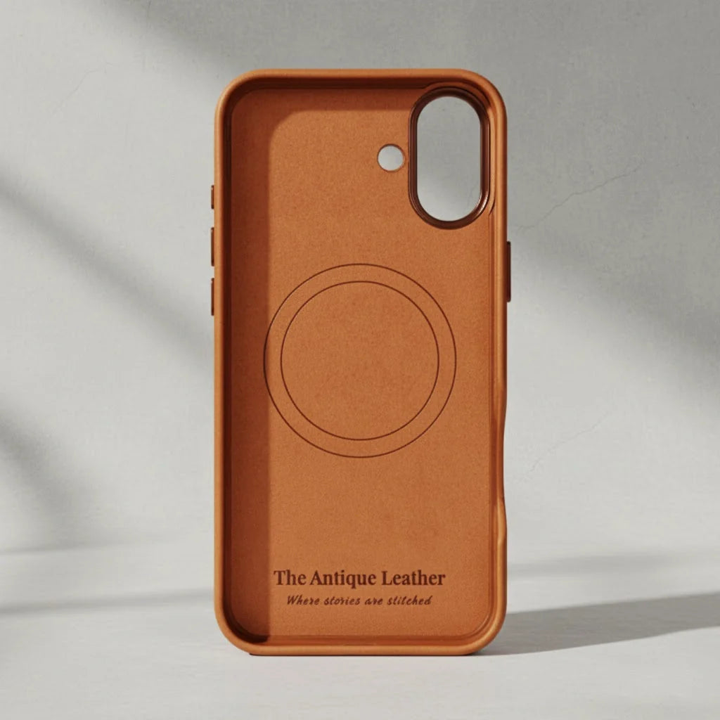 iPhone 16 plus leather case inside