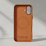 iPhone 16 plus leather case inside