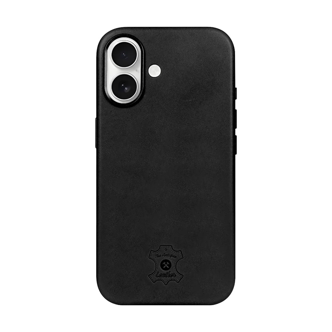 iPhone 17 leather Case black color TAL