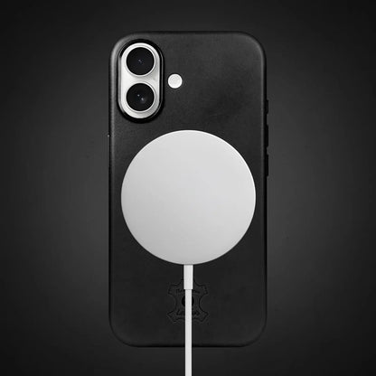 iPhone 17 leather Case Magsafe black color TAL