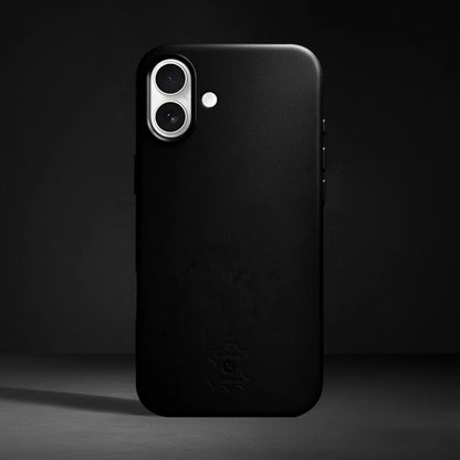 iPhone 16 Plus leather case balck color