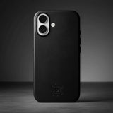 Premium iPhone 16 Leather Case balck case