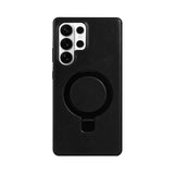 Samsung Galaxy S26 Ultra Full-Grain Oil Wax Kickstand Leather Case (Black) + MagSafe