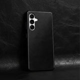 Samsung Galaxy S26 Plus Full-Grain Oil Wax Full Wrapped Leather Case (Black) + MagSafe outlook