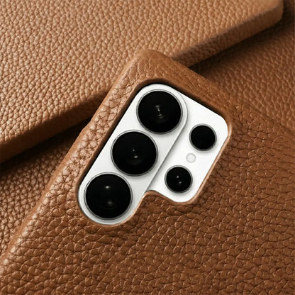 galaxy s26 ultra pebble leather case Brown color 3