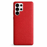 Samsung Galaxy S26 Ultra Full-Grain Premium Genuine Leather Case (Red) + MagSafe