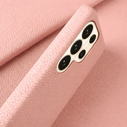 galaxy s26 ultra pebble leather case Pink color 5