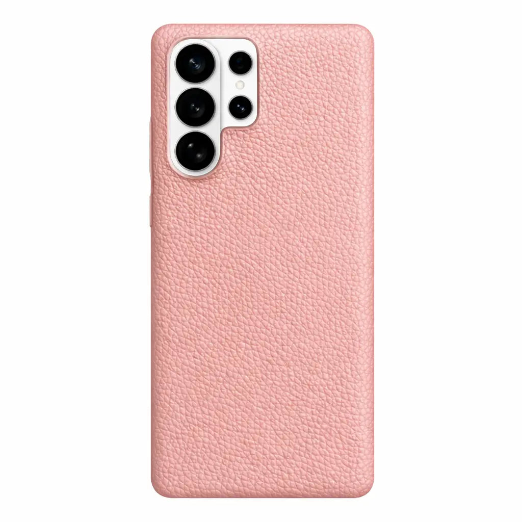 Samsung Galaxy S26 Ultra Full-Grain Premium Genuine Leather Case (Pink) + MagSafe