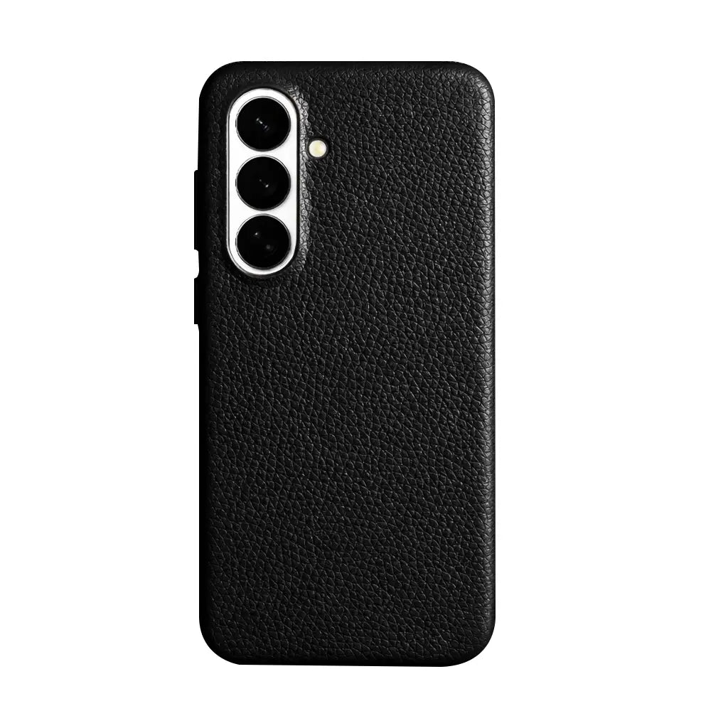 Samsung Galaxy S26 Plus Full-Grain Premium Genuine Leather Case (Black) + MagSafe