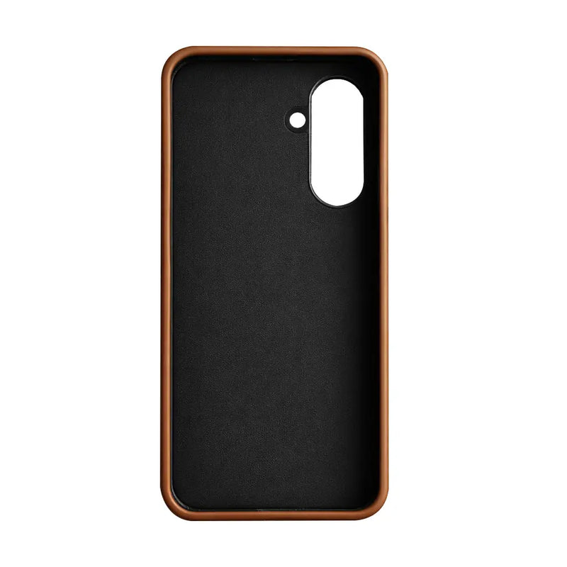 Samsung Galaxy S26 Plus Full-Grain Premium Genuine Leather Case (Brown) + MagSafe fabric laing