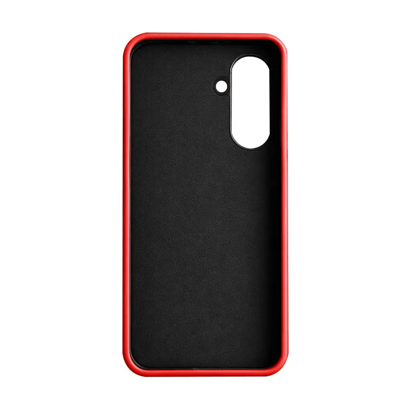 Samsung Galaxy S26 Plus Full-Grain Premium Genuine Leather Case (Red) + MagSafe fabric laing