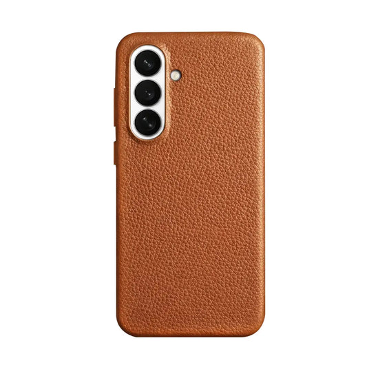 Samsung Galaxy S26 Full-Grain Premium Genuine Leather Case (Brown) + MagSafe