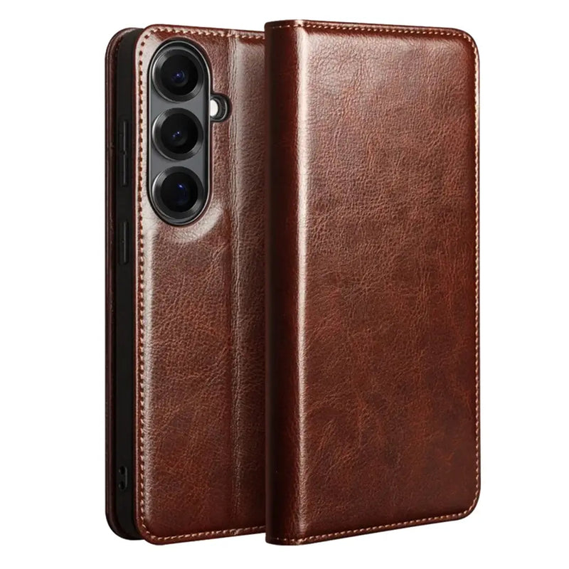 Samsung Galaxy S26 Plus Genuine Leather Wallet Case front image