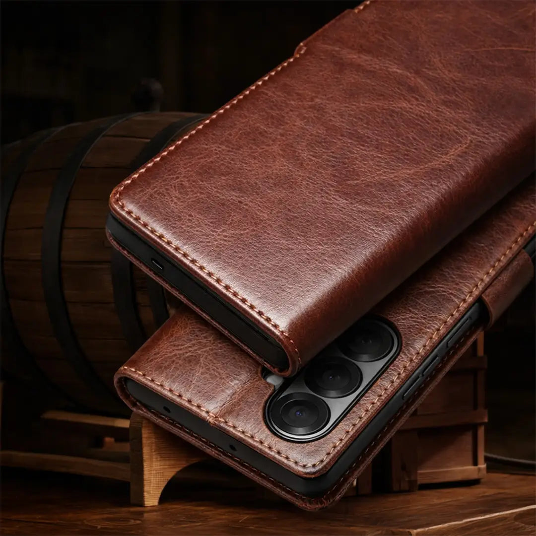 Samsung Galaxy S26 Plus Genuine Leather Wallet Case shockproof